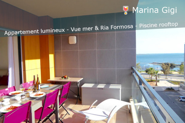 Appartement Marina Gigi lumineux piscine vue mer