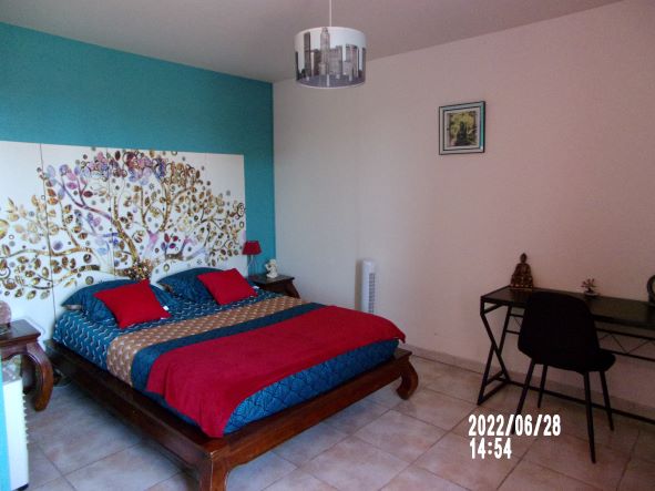 Chambre rouge et bleu - Chez Nathalie